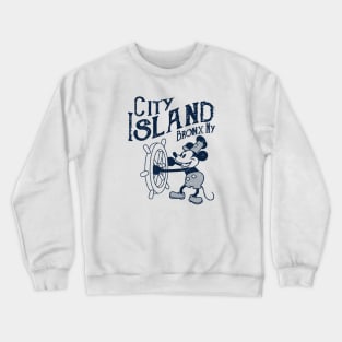 Steamboat Willie - City Island Bronx NY Crewneck Sweatshirt